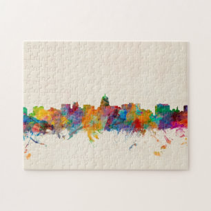 Madison Wisconsin Skyline Cityscape Jigsaw Puzzle