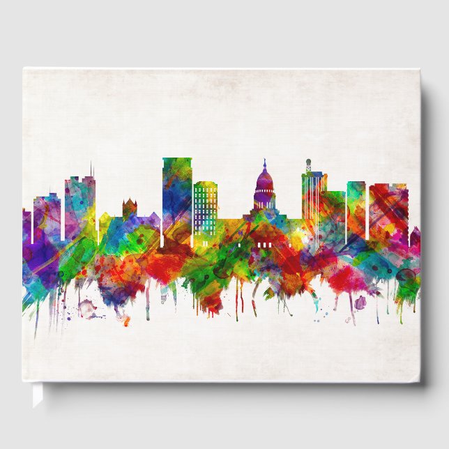 Madison Wisconsin Skyline Guest Book (Front)