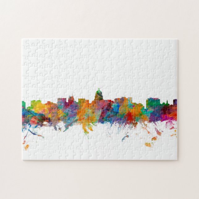 Madison Wisconsin Skyline Jigsaw Puzzle (Horizontal)