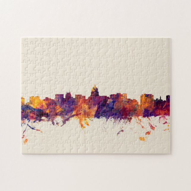 Madison Wisconsin Skyline Jigsaw Puzzle (Horizontal)
