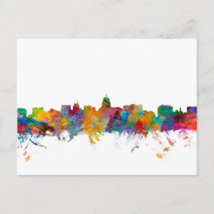 Madison Wisconsin Skyline Postcard