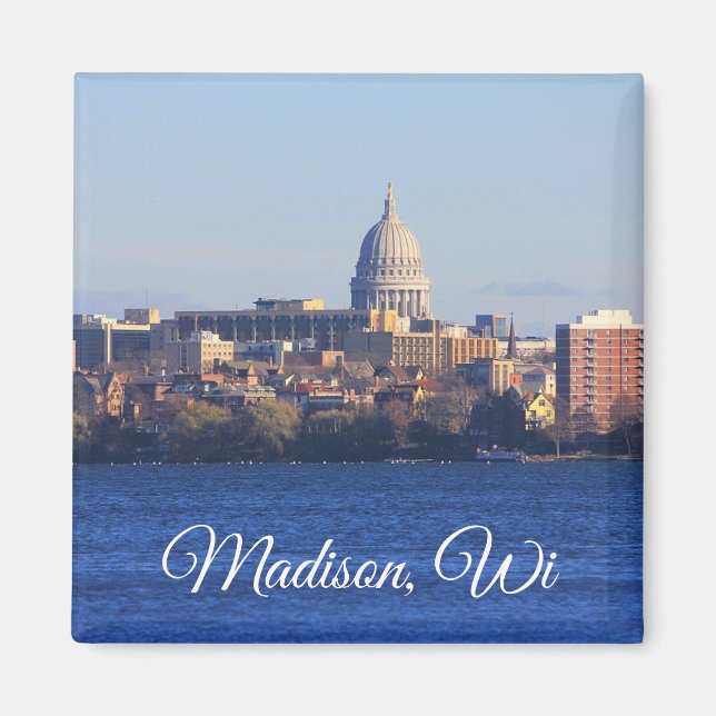 Madison, Wisconsin Souvenir Keepsake Magnet (Front)