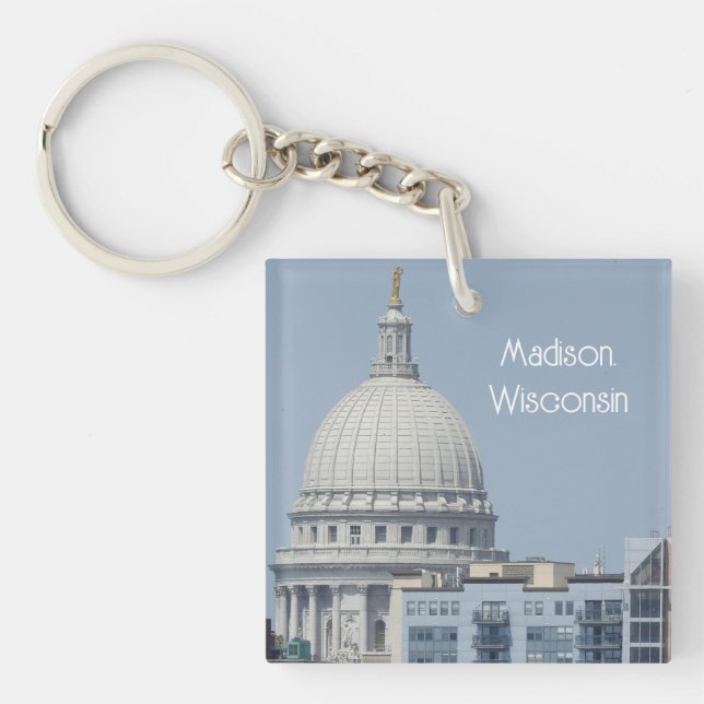Madison, Wisconsin State Capitol Key Ring (Front)