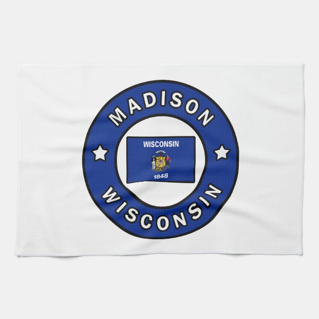 Madison Wisconsin Tea Towel (Horizontal)