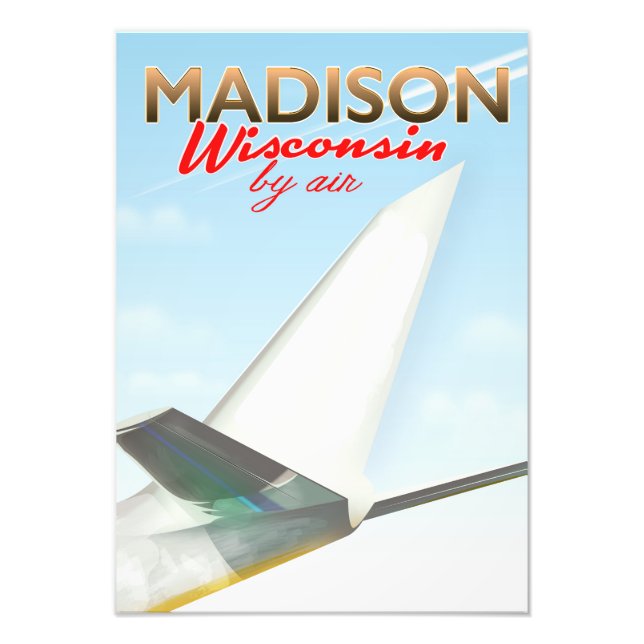 Madison Wisconsin USA Vintage flight poster (Front)