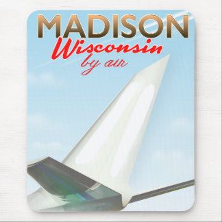 Madison Wisconsin USA Vintage flight poster Mouse Pad