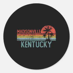 Madisonville Kentucky Funny Usa City Trip Home Roo Classic Round Sticker