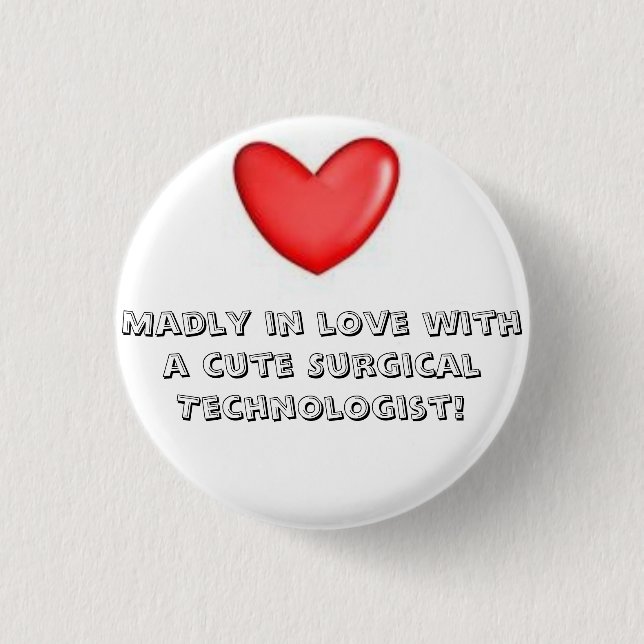 Madly in love 3 cm round badge (Front)