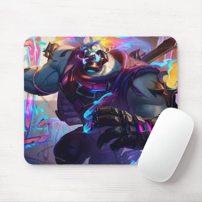Madman Gaming Mousepad | Power Lifter Themed Art (With Mouse)