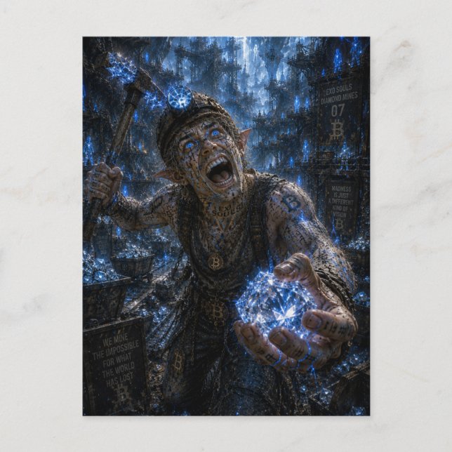 Madness / Miner / Diamond Mining Postcard (Front)