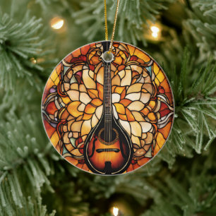 Madolin Music  Ceramic Ornament