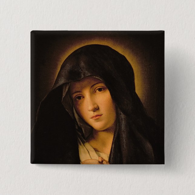 Madonna 15 Cm Square Badge (Front)