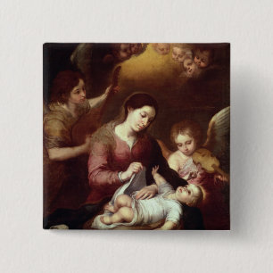 Madonna 15 Cm Square Badge