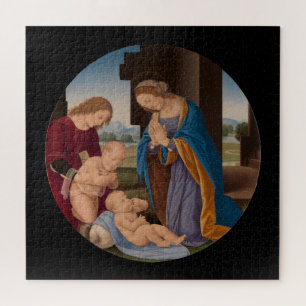 Madonna Adoring the Child with the Infant Saint Jigsaw Puzzle