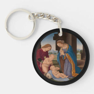 Madonna Adoring the Child with the Infant Saint Key Ring