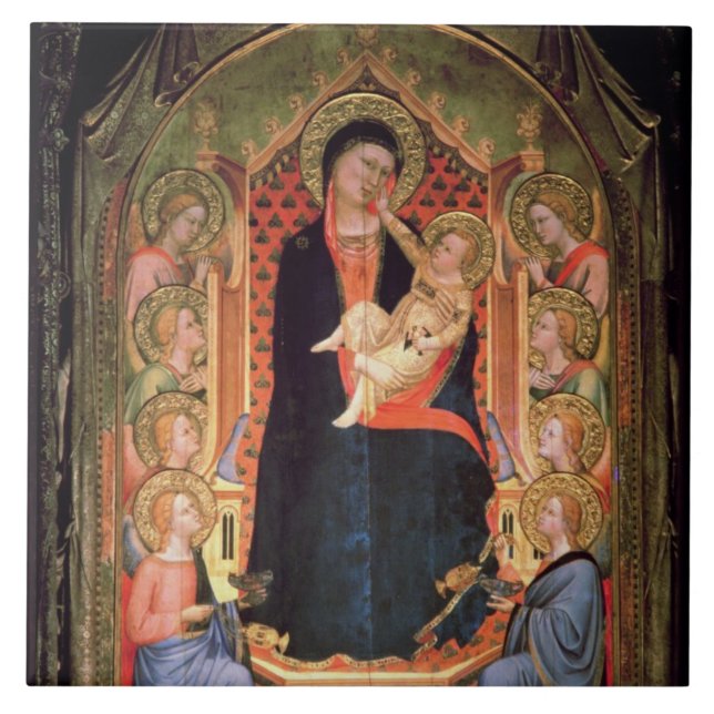 Madonna and Child, 1347 Ceramic Tile (Front)