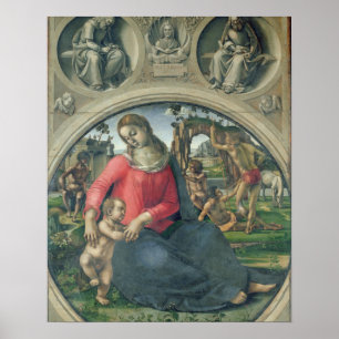Madonna and Child, 1490-95 (oil on panel) Poster