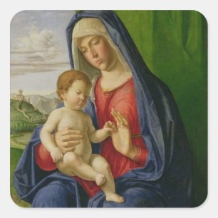 Madonna and Child, 1490s Square Sticker