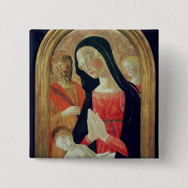 Madonna and Child 15 Cm Square Badge (Front)
