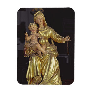 Madonna and Child, 17th century (gilded wood) Magnet