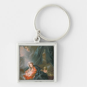 Madonna and Child, 18th century Key Ring