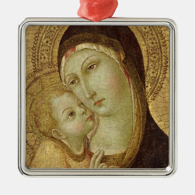 Madonna and Child 2 Metal Tree Decoration (Front)