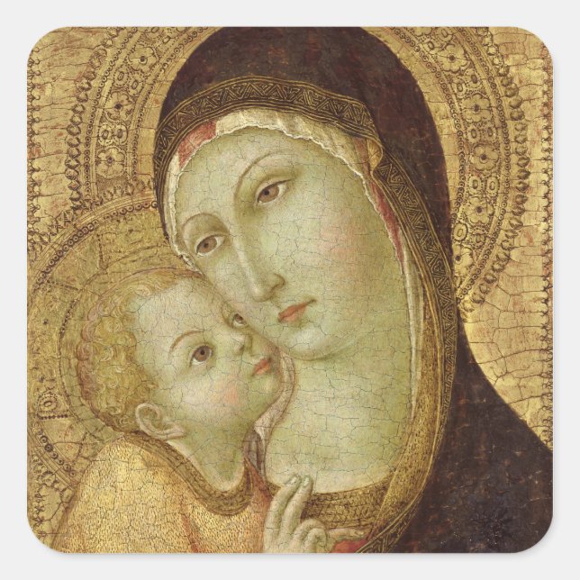 Madonna and Child 2 Square Sticker (Front)
