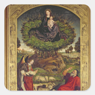 Madonna and Child 2 Square Sticker