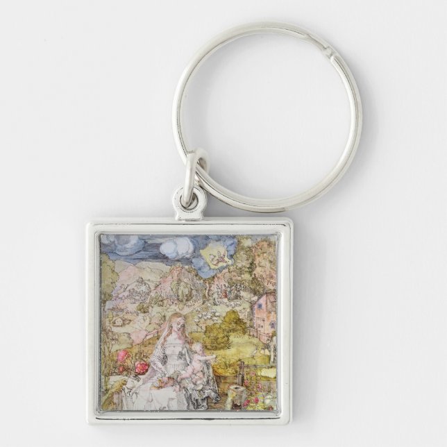 Madonna and Child 3 Key Ring (Front)