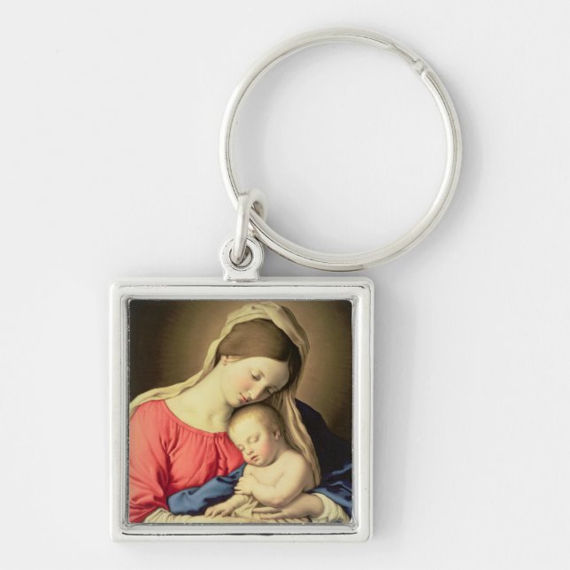 Madonna and Child 3 Key Ring (Front)