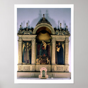 Madonna and Child and Saints (triptych altarpiece) Poster