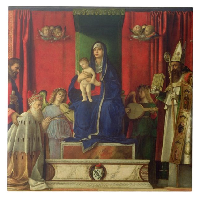 Madonna and Child (Barbarigo Altarpiece) 1488 Ceramic Tile (Front)