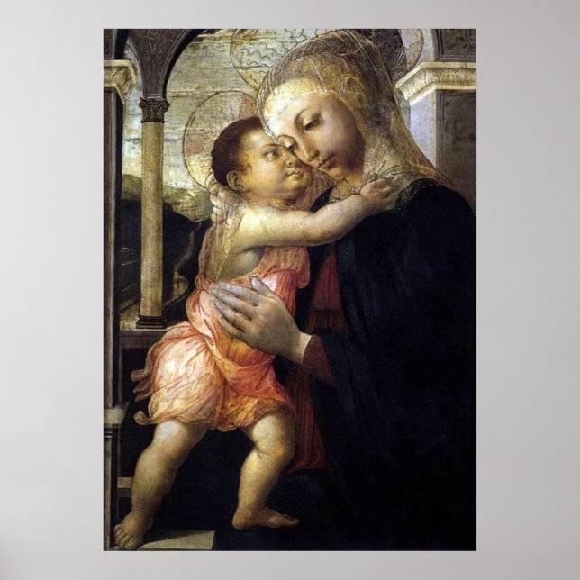 Madonna and Child  - Botticelli - c1500 Poster (Front)