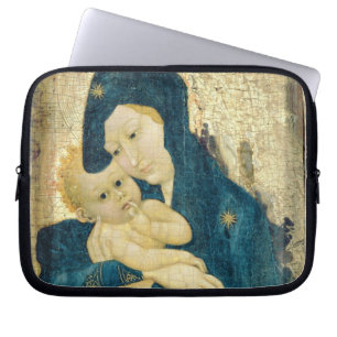 Madonna and Child, Bourgogne School (oil on panel) Laptop Sleeve
