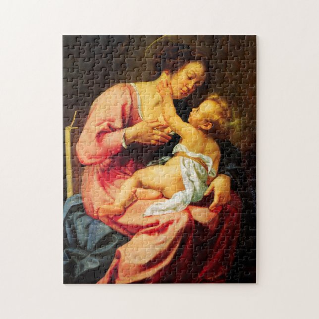 Madonna and Child by Artemisia Gentileschi Jigsaw Puzzle (Vertical)