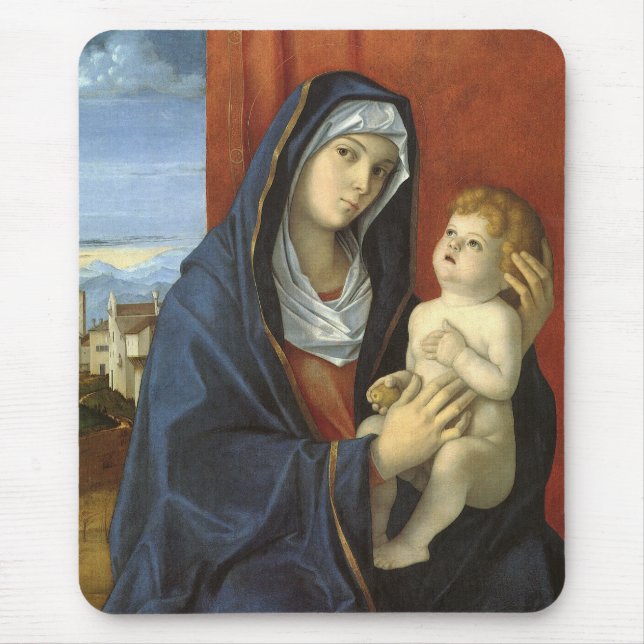 Madonna and Child by Giovanni Bellini Mouse Pad (Front)
