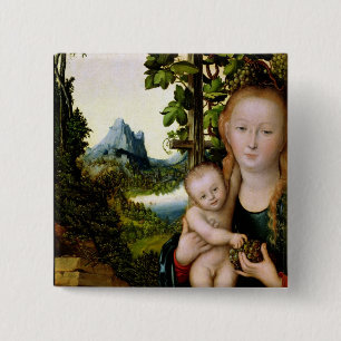 Madonna and Child, c.1525 15 Cm Square Badge