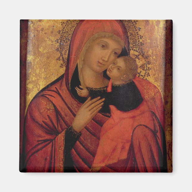Madonna and Child, c.1650 (panel) Magnet (Front)
