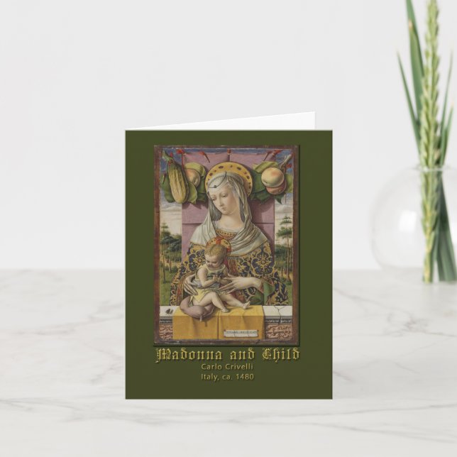 Madonna and Child Carlo Crivelli Greeting Card (Front)