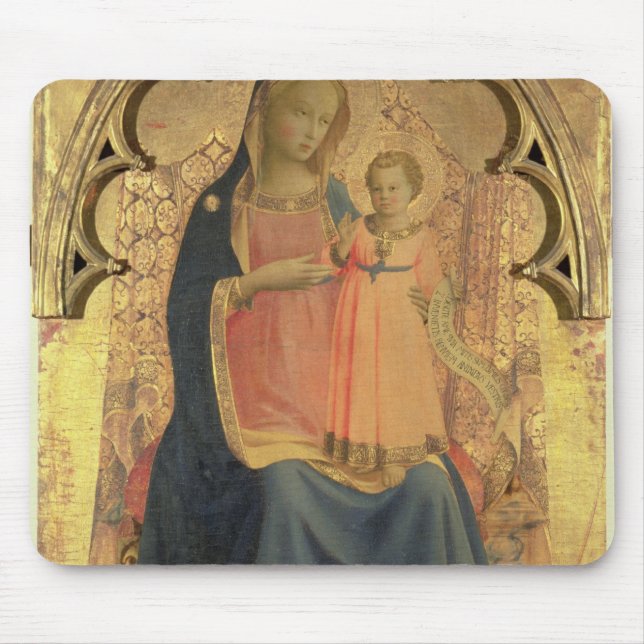 Madonna and Child, central panel of a triptych Mouse Pad (Front)