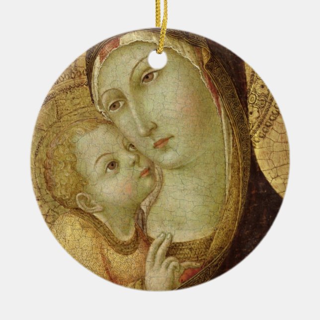 Madonna and Child Ceramic Tree Decoration (Front)