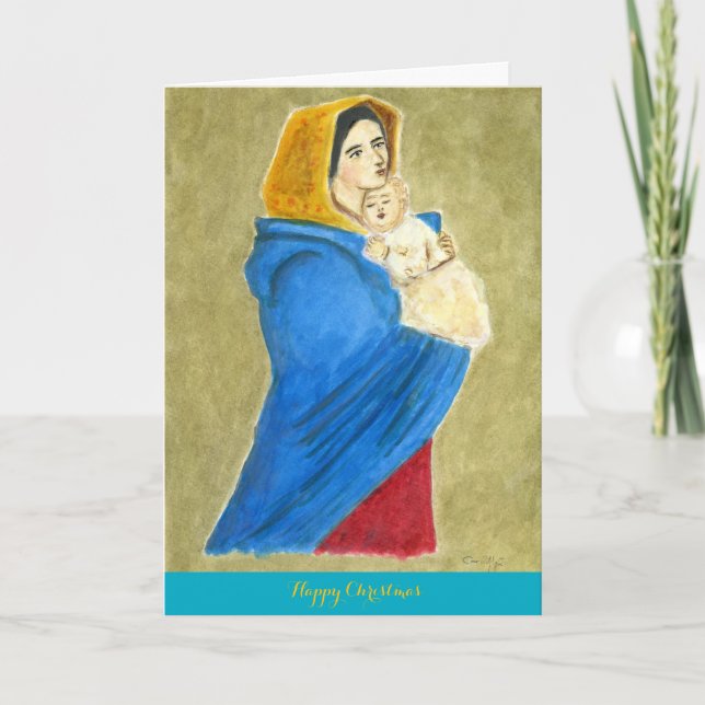 Madonna and child Christmas card (Front)