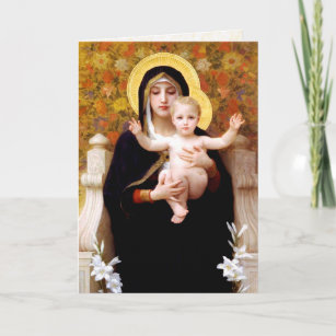 Madonna and Child Christmas Holiday Card