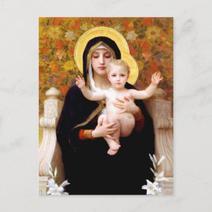 Madonna and Child Christmas Holiday Postcard