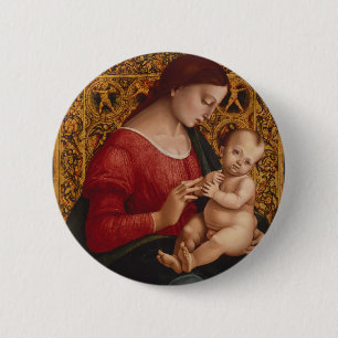 Madonna and Child, circa 1505-07 6 Cm Round Badge