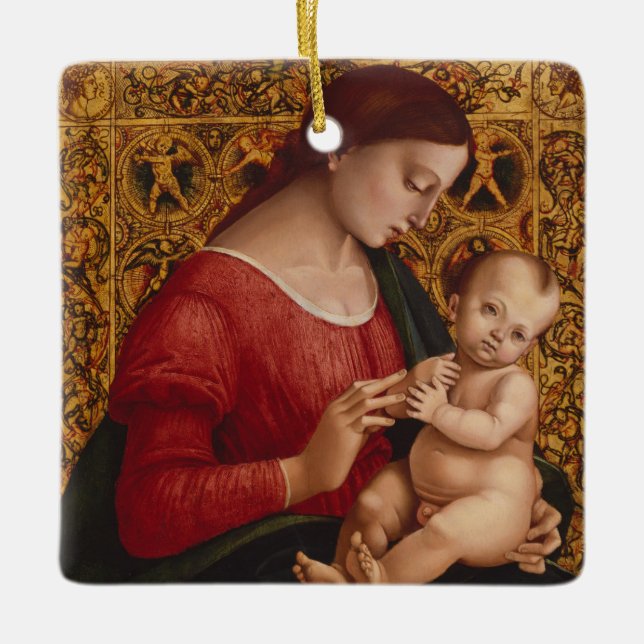Madonna and Child, circa 1505-07 Ceramic Ornament (Front)