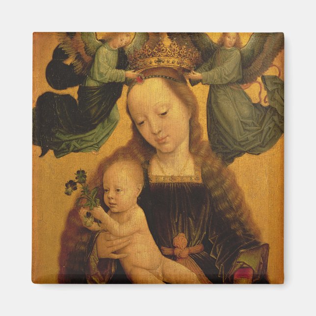 Madonna and Child Crowned by Two Angels, c.1520 Magnet (Front)