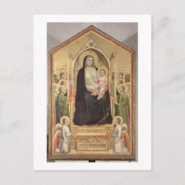 Madonna and Child Enthroned, c.1300-03 (PRE-restor Postcard (Front)