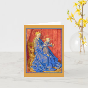 Madonna and Child Enthroned Jean Fouquet Holiday  Card
