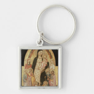 Madonna and Child Enthroned Key Ring